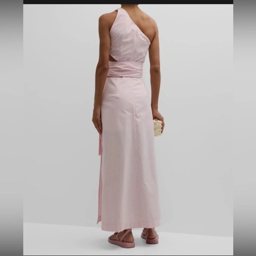 BONDI BORN Pink Asymmetrical Tie Front Dress - Picture 2 of 3